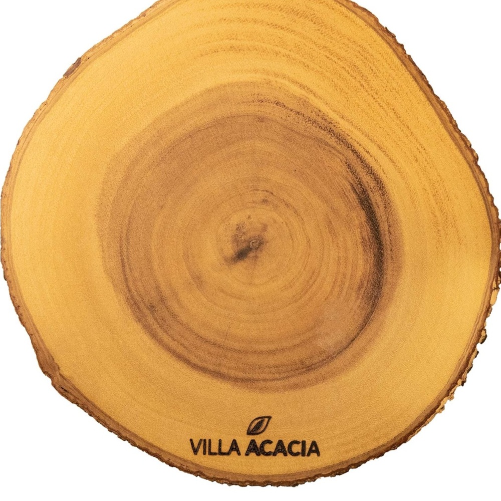Thirteen Chefs Acacia Wood Serving Platter,Solid Acacia Wood with Live EdgeLarge